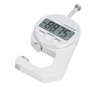 Medidor de Espesor Digital, Micrómetro de Metal Medidor de Espesor Micrómetro Electrónico Redondo para Medir Papel Tela de Cuero, Película(0-20 mm)