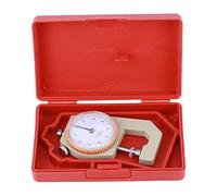 Medidor de Espesor Plateado, Portátil, 0-10mm, Con Cabezal Plano, Cono y Cono Curvo - Precisión Garantizada, Material Duradero, Ideal para Joyería y Cuero (Cabeza plana)