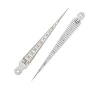 Medidor de espesores cónico, Galga de espesores cónica 1-15 mm con escala cuña doble cara acero inoxidable 1-10 cuchillas(2mm thickness)