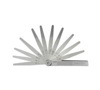 Medidor de espesores cónico, Galga de espesores métrica 0,02-1,00 mm plegable 4 pulgadas for medidas reparación automóviles(150MM 17 Blades)