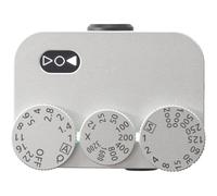 Medidor de exposición de cámara de película,medidor de luz de fotografía de alta precisión,indicador de exposición retro de 3 diales,20 horas de resistencia, compatible con cámaras de película(White)