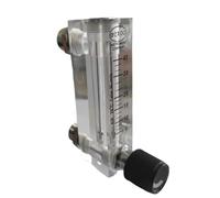 Medidor de flujo 1/4" Femael 6-1000ml 0.1-100L por minuto LZM-6T Medidor de flujo acrílico de gas Rotámetro con válvula de control(1-15 LPM)