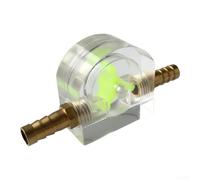 Medidor de flujo acrílico para sistemas de refrigeración líquida de PC, monitorea la circulación del agua en bloques de motor de husillo y conexiones de radiador basadas en tubos de calor (10 mm)