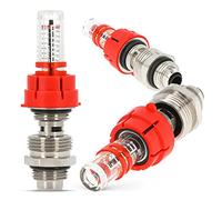 Medidor de flujo de 1/2 pulgadas rotametro distribuidor de calefacción por suelo radiante, medición de flujo de agua, conector reductor de latón robusto incluido