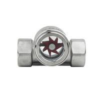 Medidor de flujo de acero inoxidable, indicador de caudalímetro visual para ordenadores y sistemas de refrigeración, 3/4 pulgadas con impulsor