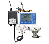 Medidor de flujo de agua, Controlador cuantitativo de flujo de 3/8 de pulgada DN10 PE Válvula solenoide del sensor de flujo de conexión rápida se usa for controlar y mostrar flujo de líquido