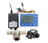 Medidor de flujo de agua, DN20 Controlador cuantitativo de flujo digital CONTROLADOR 3/4 pulgada Sensor de flujo de agua Válvula solenoide uso for controlar y mostrar flujo de líquido