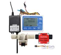 Medidor de flujo de agua, DN20 Controlador cuantitativo de flujo digital de flujo 3/4 pulgada sensor de engranaje solenoides de la válvula for controlar y mostrar flujo de líquido