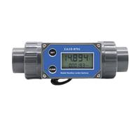 Medidor de flujo de agua Medidor de flujo electrónico LCD pantalla digital DN25-80 ZJLCD-BT01 Tubo de PVC Agua líquida para riego de granja/jardín (Tamaño: DN25, color: con cable)