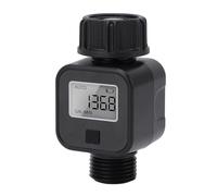 Medidor de Flujo de Agua, Rosca de Manguera Estándar de 3/4 de Alta Precisión e Impermeable para Interiores y Exteriores, Pantalla LCD Que Mide el Consumo de Galones y litros,