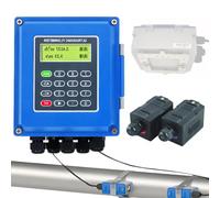 Medidor de flujo de agua ultrasónico, comprobador digital de caudalímetro de agua y líquido, sensores transductores ultrasónicos de abrazadera, rango de temperatura de -30~160 ℃(DN50-700)
