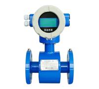 Medidor de flujo de aguas residuales con revestimiento de PTFE, medidor de flujo electrónico electromagnético integrado, 4-20 mA, RS485, Modbus(DN80)