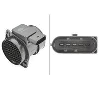 HELLA Medidor de caudal de aire 8ET 009 142-331 5 polos atornillado