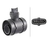 Hella Medidor de masa de aire 8ET 358 095-071 – 5 polos, tubuladura