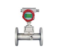 Medidor de flujo de gas de alta precisión con pantalla LCD, caudalímetro de turbina electromagnética de acero inoxidable DN80 DN100 Lecturas precisas(DN100)