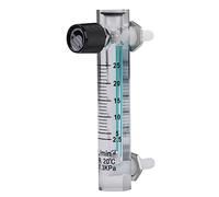 Medidor de flujo de gas oxígeno y aire, medidor de flujo tipo tubo de 2.5-25LPM de 8 mm Medidor de flujo para gas líquido con válvula de control