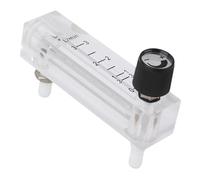 Medidor de flujo de oxígeno LZQ-6 de 0 a 3 LPM - Caudalímetro de gas acrílico ajustable con conexión metálica (negro/blanco)