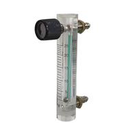Medidor de flujo de oxígeno y aire a gas, 1 unidad, indicador de caudal de O2 con válvula, conector de latón, 0,1 MPa, 2-25 L/min, altura 116 mm