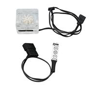 Medidor de flujo de refrigeración por agua con 8 álabes, indicador de velocidad de rotación con rosca G1/4, medidor de flujo de agua de 3 vías de acrílico duradero para sistemas de (Blanca)