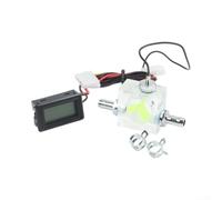 Medidor de flujo de tres vías y monitor de temperatura LED para PC refrigerados por líquido con opción de montaje de clip de pagoda (números verdes)