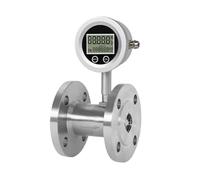 Medidor de flujo de turbina con pantalla digital a batería, acero inoxidable, aluminio, RS485, rosca de pulso, brida de abrazadera, 1 unidad(DN50-F-Thread-AL-485)