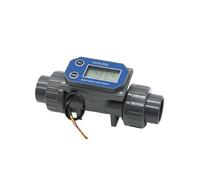 Medidor de Flujo de turbina de 1 ", 1-1/2", 2 ", 2-1/2", 3 ", medidor de Flujo electrónico con Pantalla Digital LCD de PVC, ZJLCD-BT01 for riego de Granja/jardín (Size : 2", Color : with Cable)