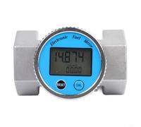 Medidor de flujo de turbina de 1,5/2 pulgadas con LCD digital para aplicaciones de agua de aceite diésel con caudal de 35 a 600 L/min dependiendo del tamaño (2 pulgadas)