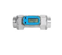 Medidor de flujo de turbina digital de aluminio de 3/4 pulgadas, 1 pulgada, 1,5 pulgadas, rosca de 2 pulgadas, medidor electrónico de flujo de combustible for líquido diésel de agua(2-inch)