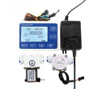 Medidor de flujo digital 1/4 pulgadas Sensor de agua con pantalla LCD Control cuantitativo DC12V Salida de señal de pulso para gestión de fluidos Diseño compacto Nylon ZJ-LCD-M Instrumento de medición