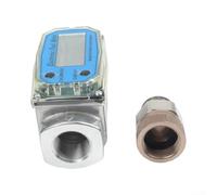 Medidor de flujo digital de 3/4 pulgadas, contador de turbinas para diésel, agua, pantalla LCD, aluminio, de -20 a 60 °C (6 puntos)