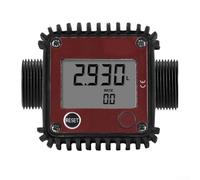 Medidor de flujo digital DN25 para aceite y agua - Medidor de engranajes de rosca externa con pantalla LCD de 10 a 100 litros por minuto ± 1% aluminio plástico