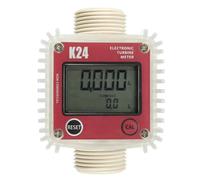 Medidor de flujo digital K24 Medidor de flujo Combustible diesel Agua Plomeria Indicador de flujo Medidor de flujo de turbina Caudalimetro Sensor Vertical