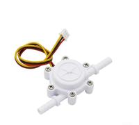 Medidor de flujo Hall para máquinas de café, dispensadores de agua, sensor de flujo de agua de acero de PVC, interfaz de conexión rápida para uso comercial doméstico (S303,2)