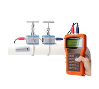 Medidor de flujo ultrasónico portátil con pantalla LCD digital for agua líquida, aceite, gasolina y combustible, for tuberías de cobre/PVC, DN25-DN6000. Alta sensibilidad, bajo error(DN50-700NT)