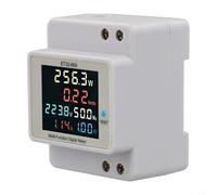 Medidor de frecuencia de energía eléctrica activa de 220 V 100 A, medidor digital monofásico de kWh con ángulo de visión completo LCD