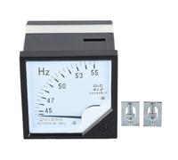 Medidor de frecuencia de panel cuadrado Alta precisión 45 55 Hz CA 380 V Probador de frecuencia de panel analógico para sistemas de control de energía industrial Plástico negro