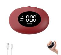 Medidor De Fuerza De Agarre Football, Recargable Y Portátil Con Pantalla Digital Inteligente, Dinamómetro De Agarre Manual De 396 Libras, Medidor Electrónico Ergonómico De Manual (Rojo)