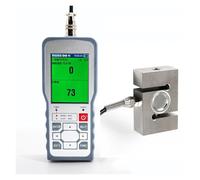 Medidor de fuerza digital con sensor celda carga, dinamómetro calibre empuje y tracción peso prueba, modo pico/pista ± 0,5% FS(0-1T Force Gauge)