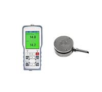 Medidor de fuerza digital con sensor de celda de carga, dinamómetro de calibre de empuje y presión de peso de prueba, modo o/pista ± 0.05% FS(500KG Force Gauge)