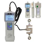 Medidor de fuerza digital con sensor externo, modo de pico/tiempo real, resolución de 0,01 N, salida de datos USB para pruebas de tensión y compresión en laboratorios