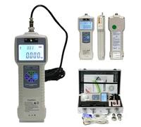 Medidor de fuerza digital con sensor externo, probador de presión y tracción para tensión y compresión, modo pico y tiempo real, 3 unidades (Kgf/LBF/N), recargable, LCD retroiluminado, salida de datos
