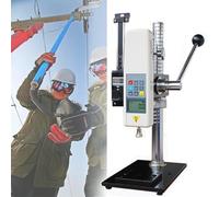 Medidor de fuerza digital, medidor manual de fuerza de empuje y tracción, carga máxima: 500 N, carrera efectiva: 70 mm, ideal para pruebas de tensión y compresión