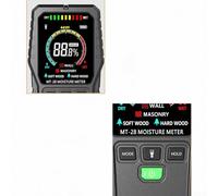 Medidor de fugas no invasivo para madera con humedad 2.7 LCD detector de humedad alarma de paneles de yeso probador de suelo de agua sin pines edificio de madera negra para pared