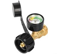 Medidor de gas de tanque de propano de latón con indicador de nivel y detector de fugas integrado, para qcc1 tipo 1 medidor de presión de gas para calentador de parrilla, caravana, accesorios de