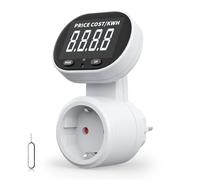 Medidor de gastos de electricidad, medidor de potencia, medidor de gastos de energía, enchufe, medidor de potencia con pantalla LCD grande, protección contra sobrecarga, 3680 W