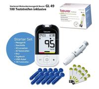 Medidor De Glucosa Beurer GL 48 Plus 100 Tiras De Prueba De Glucosa BZ
