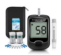Medidor de glucosa en sangre, kit de prueba de glucosa en sangre con tiras de prueba de glucosa en sangre x 50 y dispositivo de punción por Exactive EQ Impulse - mg/dL