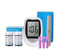 Medidor de glucosa en sangre, kit medidor azucar con tiras de 50, recordatorios de prueba y 900 memorias por glucometro - mg/dL