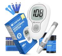 Medidor de Glucosa en Sangre LinkSun G-425-3, Kit de Glucómetro sin Código para Diabéticos, 10/50/100 Tiras Reactivas, Monitor de Glucosa en Sangre G-425-2-100suit