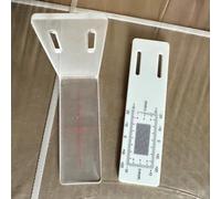 Medidor de grietas de acrílico para medición de grietas de pared y detección de grietas en edificios - Horizontal y vertical para movimiento de, forma de L